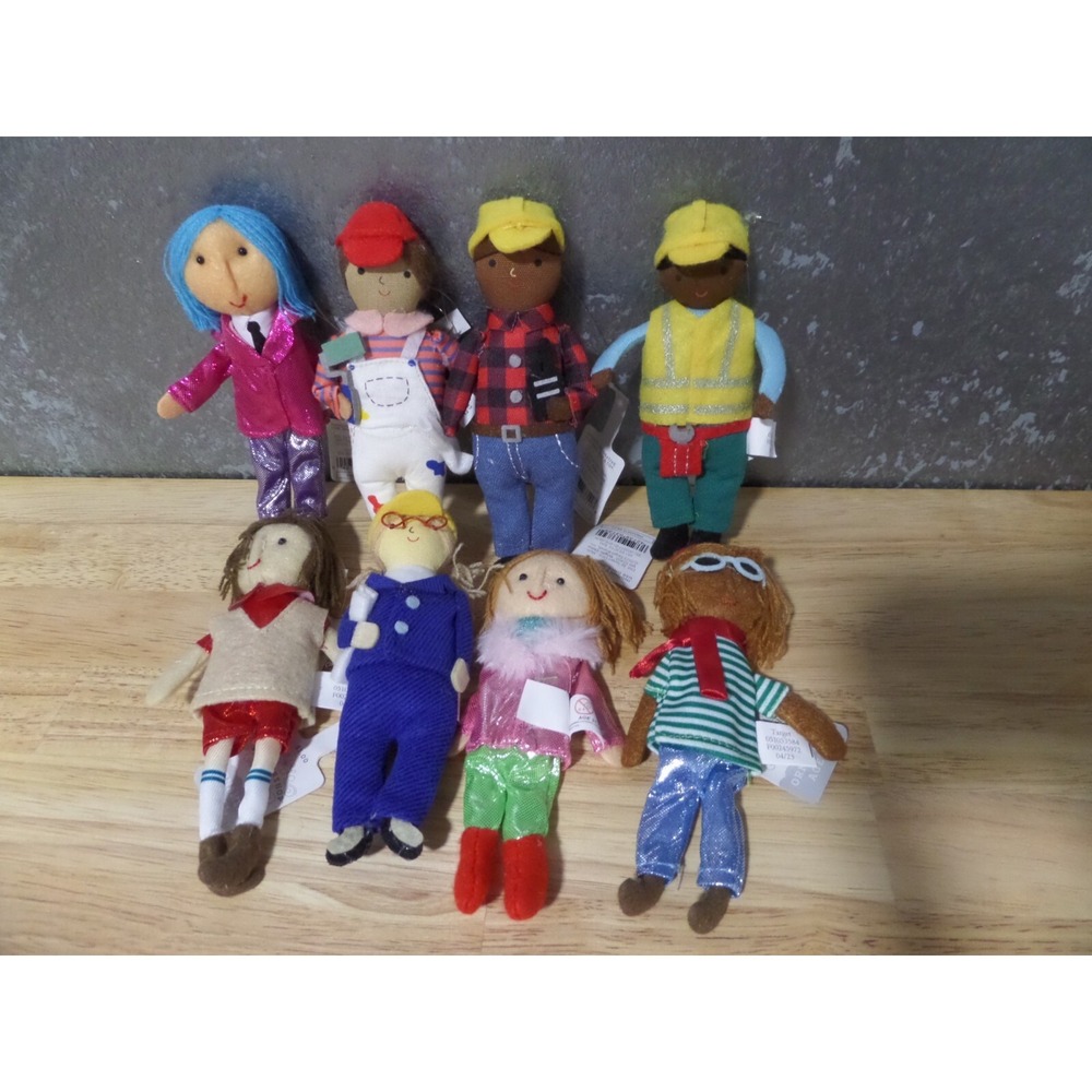 Set of 8 - Target Wondershop Christmas 2023 Felt People Workers Ornaments